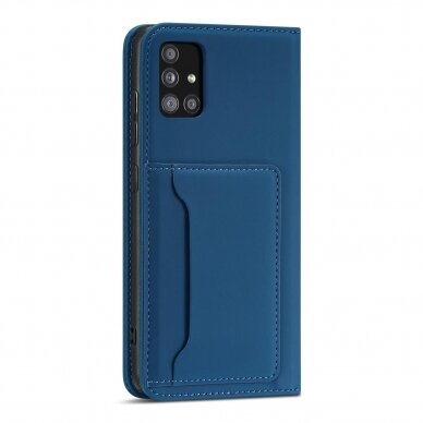 Samsung Galaxt A12 Dėklas Magnet Card Case 5G Mėlynas 9