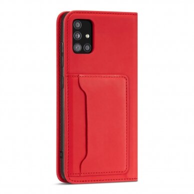 Samsung Galaxt A12 Dėklas Magnet Card Case 5G Raudonas 10