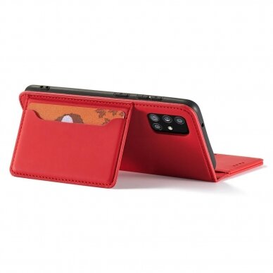 Samsung Galaxt A12 Dėklas Magnet Card Case 5G Raudonas 12