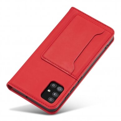 Samsung Galaxt A12 Dėklas Magnet Card Case 5G Raudonas 16