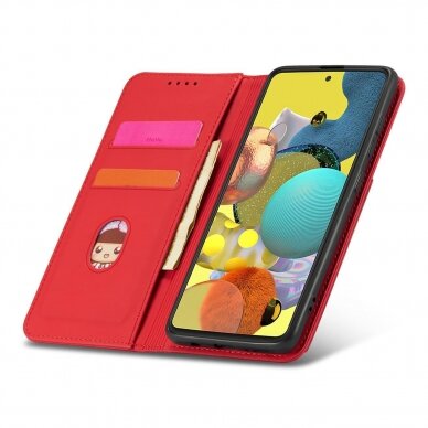 Samsung Galaxt A12 Dėklas Magnet Card Case 5G Raudonas 17