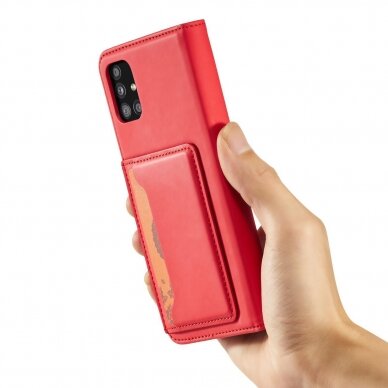 Samsung Galaxt A12 Dėklas Magnet Card Case 5G Raudonas 19