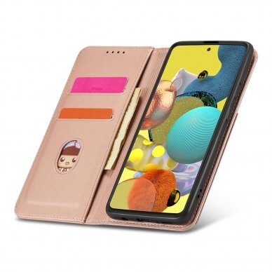 Samsung Galaxy A52 / A52s Dėklas Magnet Card Case 5G Rožinis 15