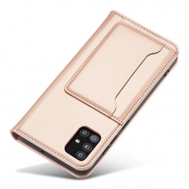 Samsung Galaxy A52 / A52s Dėklas Magnet Card Case 5G Rožinis 16
