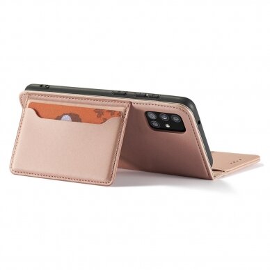 Samsung Galaxy A52 / A52s Dėklas Magnet Card Case 5G Rožinis 20