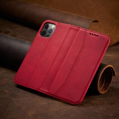 Dėklas Magnet Fancy Case for iPhone 12 Pro Raudonas 12