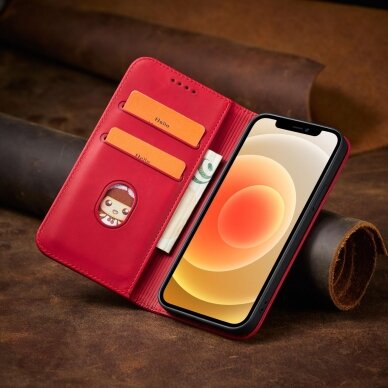 Dėklas Magnet Fancy Case for iPhone 12 Pro Raudonas 13