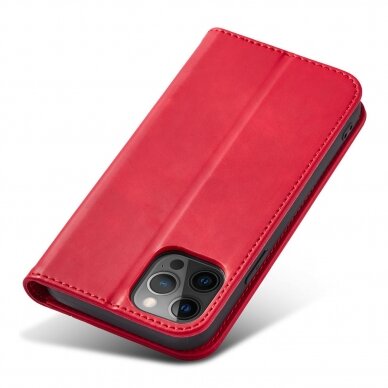 Dėklas Magnet Fancy Case for iPhone 12 Pro Raudonas 3