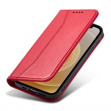 Dėklas Magnet Fancy Case for iPhone 12 Pro Raudonas 4
