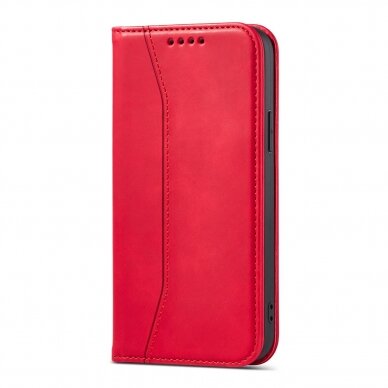 Dėklas Magnet Fancy Case for iPhone 12 Pro Raudonas 5