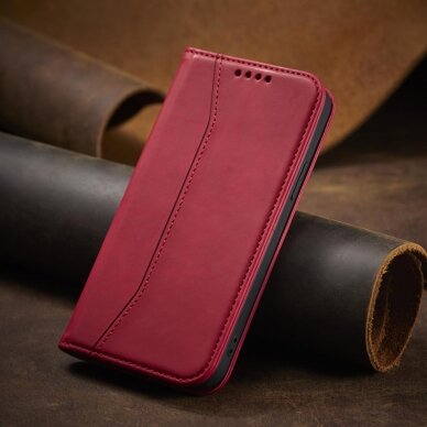 Dėklas Magnet Fancy Case for iPhone 12 Pro Raudonas 7