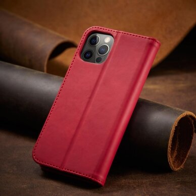 Dėklas Magnet Fancy Case for iPhone 12 Pro Raudonas 9
