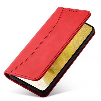 Dėklas Magnet Fancy Case for Samsung Galaxy S22 + (S22 Plus) Raudonas 1