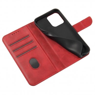 Dėklas Magnet iPhone 15 Plus -Raudonas 5