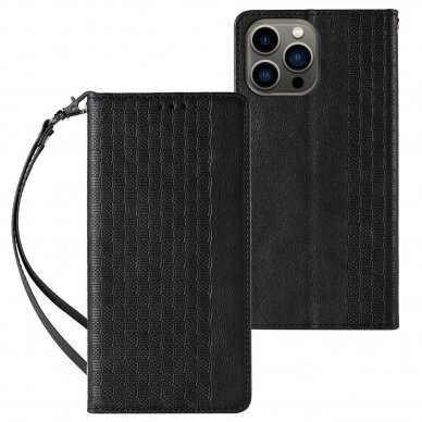 Dėklas Magnet Strap Case for iPhone 12 Pro Juodas 1