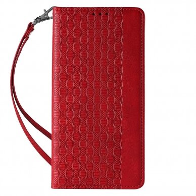 Dėklas Magnet Strap Case for iPhone 12 Pro Raudonas 16