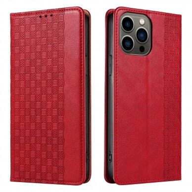 Dėklas Magnet Strap Case for iPhone 12 Pro Raudonas 6