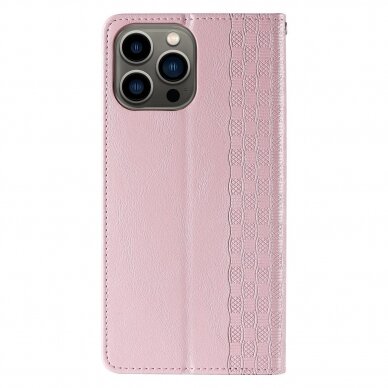 Dėklas Magnet Strap Case for iPhone 12 Pro Rožinis 11