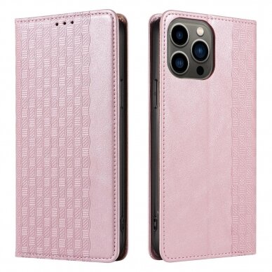 Dėklas Magnet Strap Case for iPhone 12 Pro Rožinis 12