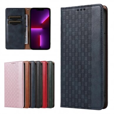 Dėklas Magnet Strap Case for iPhone 12 Pro Tamsiai mėlynas 1