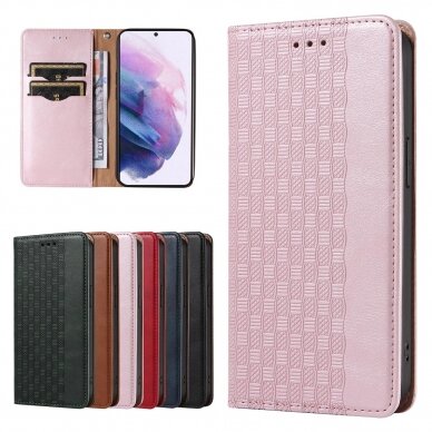 Dėklas Magnet Strap Case for Samsung Galaxy S22 + (S22 Plus) Rožinis 1
