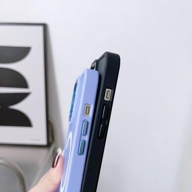 Dėklas Magnetic Color Matte iPhone 15 Plus - Tamsiai mėlynas 1
