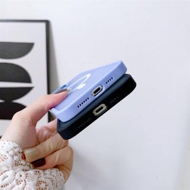 Dėklas MagSafe Color Matte iPhone 14 Plus - Mėlynas 3