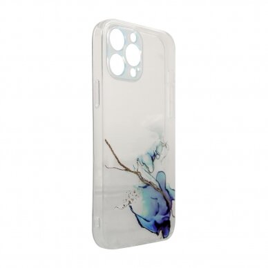 Dėklas Marble Case iPhone 12 Pro Mėlynas 1