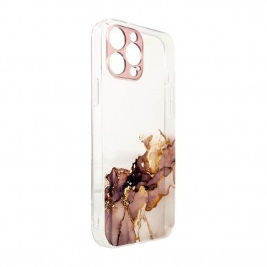 Dėklas Marble Case iPhone 12 Pro Rudas 1
