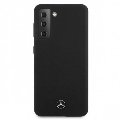 Dėklas Mercedes MEHCS21SSILBK Silicone Line Samsung Galaxy S21 telefonui juodas 2