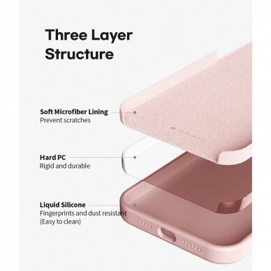 Dėklas Mercury Silicone Case Apple iPhone 13 rožinio smėlio  4