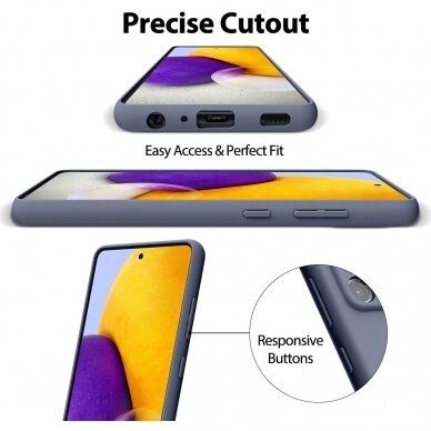 Dėklas Mercury Silicone Case Samsung A52/ A52s levandos pilka  2