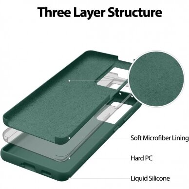Dėklas Mercury Silicone Case Samsung A536 A53 5G tamsiai žalias 2