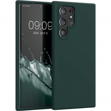 Dėklas Mercury Silicone Case Samsung S918 S23 Ultra 5G tamsiai žalias