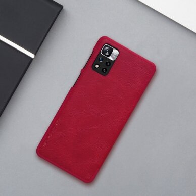 Akcija! Dėklas Nillkin Qin Xiaomi Redmi Note 11 Pro + (China) / Redmi Note 11 Pro (China) Rudas  22