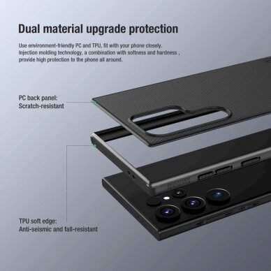Dėklas Nillkin Super Frosted Shield Pro armored case for Samsung Galaxy S24 Ultra - Žalias 7