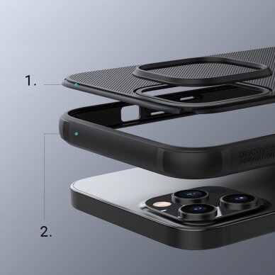 Iphone 13 Pro Max Dėklas Nillkin Super Frosted Shield Pro Case  Juodas 5