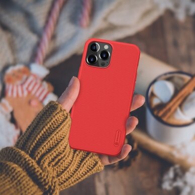 Iphone 13 Pro Max Dėklas Nillkin Super Frosted Shield Pro Case  Raudonas 11
