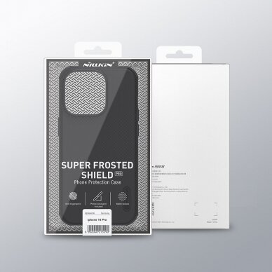 Iphone 14 Pro Dėklas Nillkin Super Frosted Shield Pro  Juodas 4