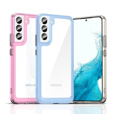 Dėklas Outer Space Case Samsung Galaxy S23 mėlynais kraštais 9
