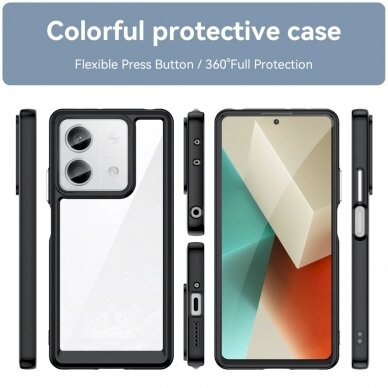 Dėklas Outer Space Case with gel frame for Xiaomi Redmi Note 13 Pro - Juodas 1