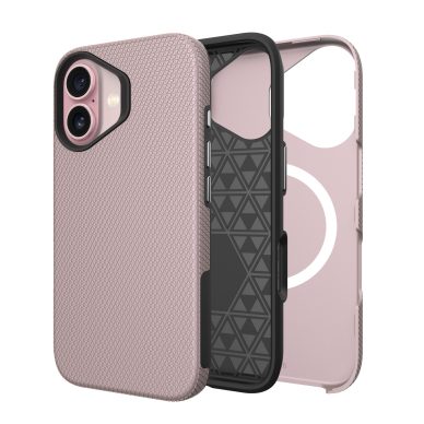 Dėklas Perfectionists Triangle Mag Case Apple iPhone 16 rožinio aukso