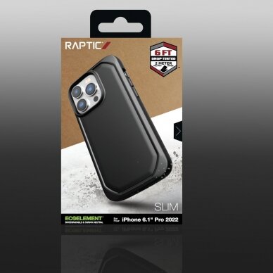 Iphone 14 Pro Dėklas Raptic Slim Case  Juodas 4