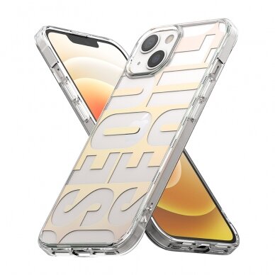 akcija! Iphone 13 Mini Dėklas Ringke Fusion Design PC+TPU  Permatomas (FD538E89) 1