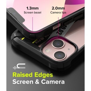 Iphone 13 Pro Dėklas Ringke Fusion X Design  Juodas (Ticket band) (FXD550E43) 2