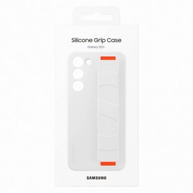 Dėklas Samsung Silicone Grip Samsung Galaxy S23 Plus Baltas (EF-GS916TWEGWW) 4