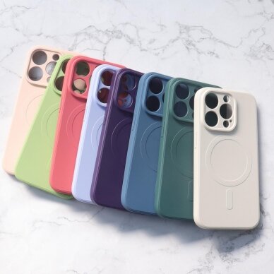 Dėklas Silicone Case Magsafe iPhone 14 Pro - Šviesiai mėlynas 3