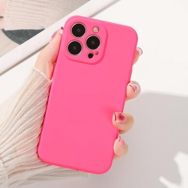 Iphone 13 Pro Max Dėklas Silicone  Tamsiai rožinis 9