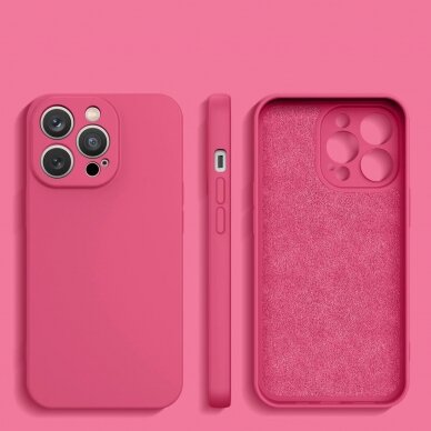 Iphone 13 Pro Max Dėklas Silicone  Tamsiai rožinis 1