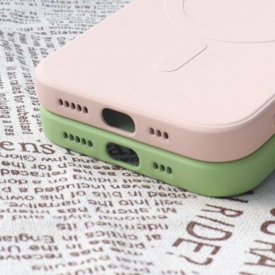 Dėklas Silicone MagSafe iPhone 15 Plus - Kreminis 6